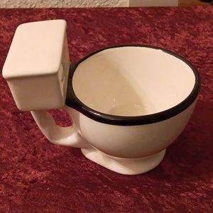 Toilet mug with handle. coffee mug or / pot for plant.